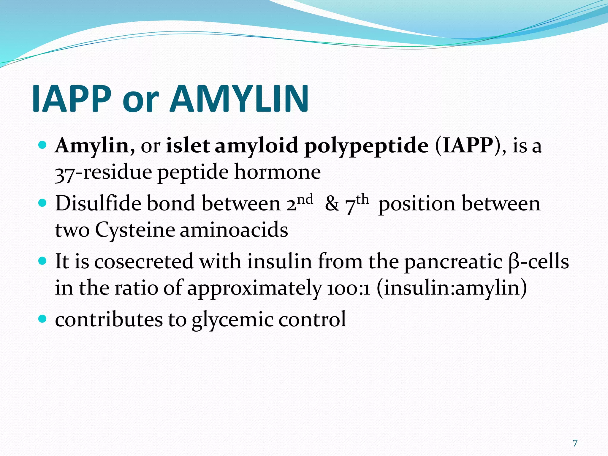 Islet Position Amylin aggregation in type2 diabetes | PPTX