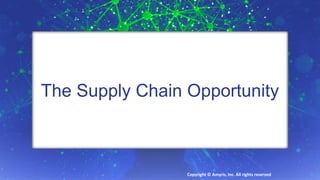 9/24/2016 September 2016Supply Chain Insights Global Summit #Imagine2030
The Supply Chain Opportunity
Copyright © Amyris, Inc. All rights reserved
 