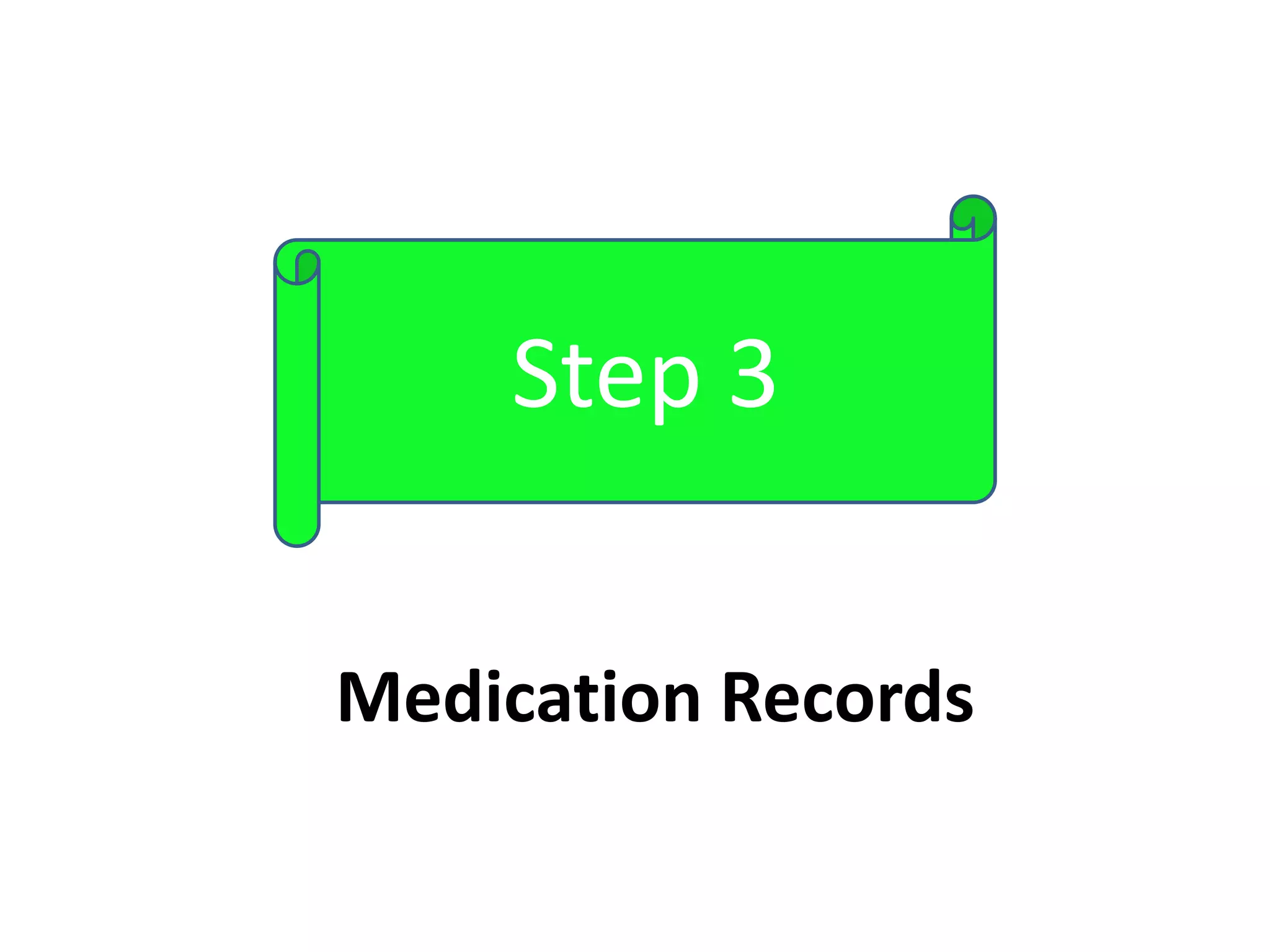 Medication Records
Step 3
 