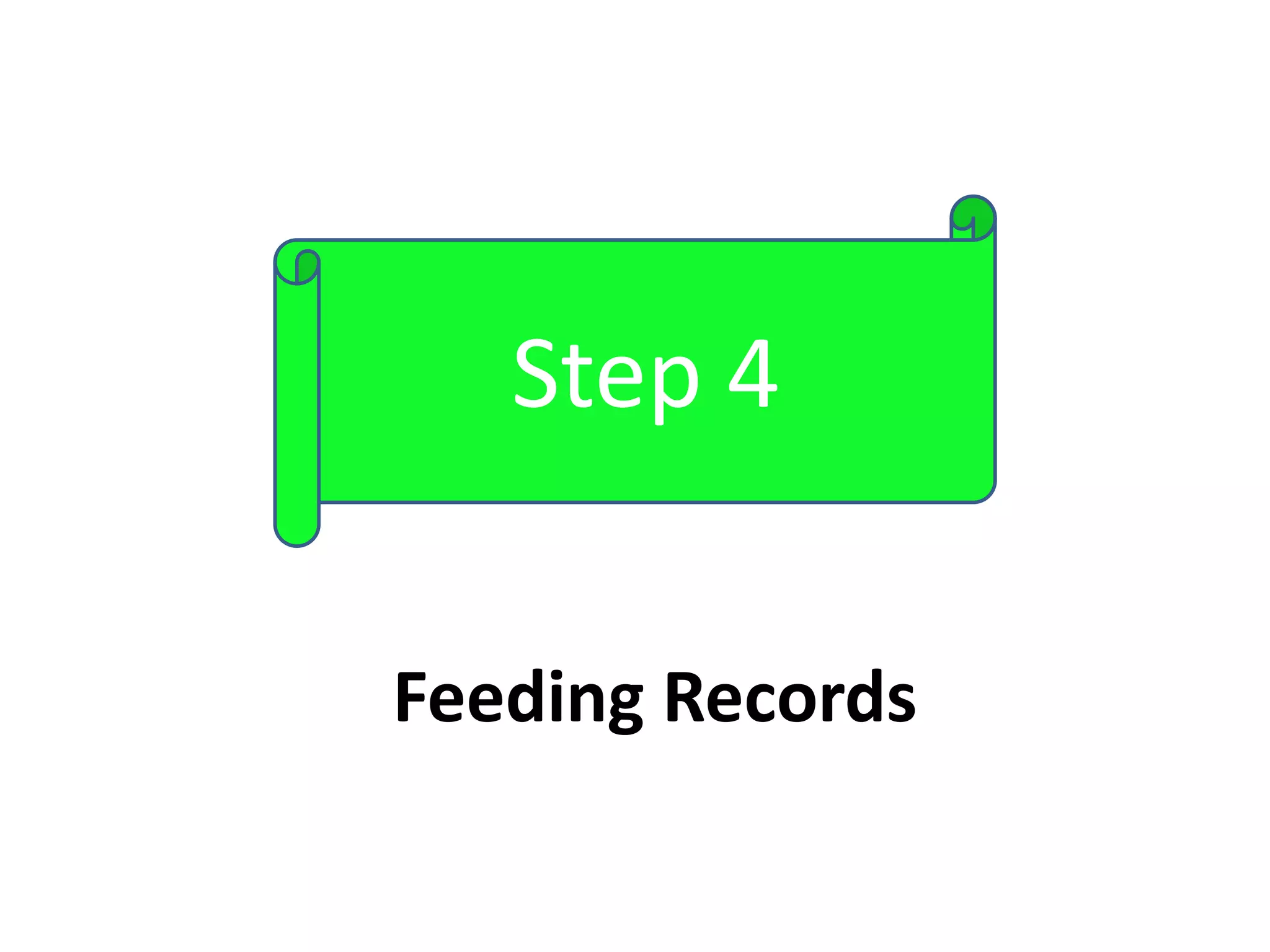 Feeding Records
Step 4
 