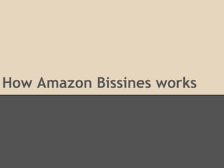 How Amazon Bissines works
 