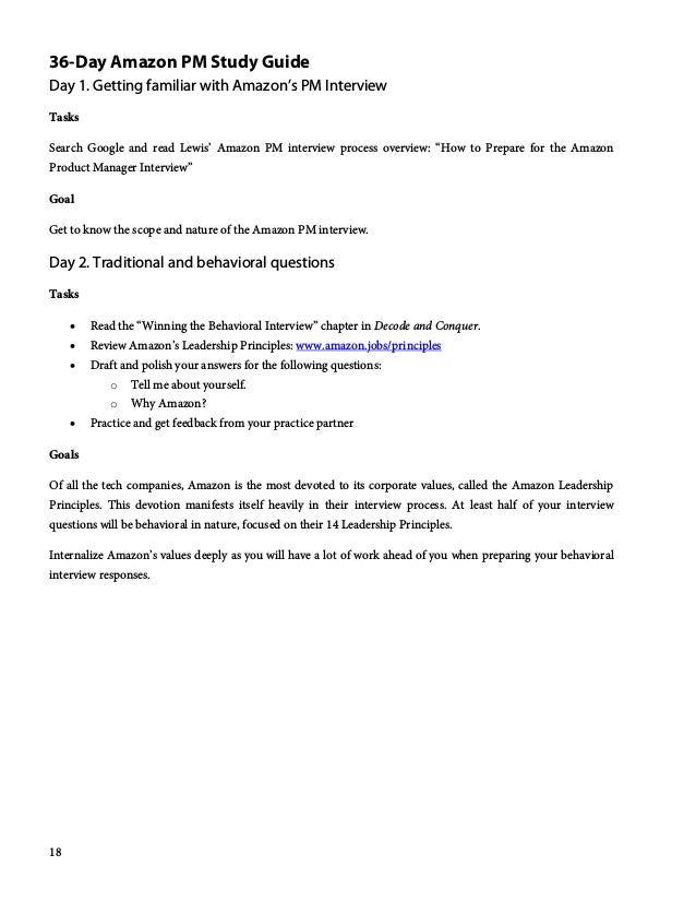 36 day amazon pm interview study guide behavioral interview process