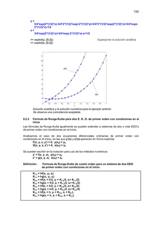 196
y =
3/4*exp(2^(1/2)*x)-3/4*2^(1/2)*exp(-2^(1/2)*x)+3/4*2^(1/2)*exp(2^(1/2)*x)+3/4*exp(-
2^(1/2)*x)-1/2
z =
3/4*exp(2^(...