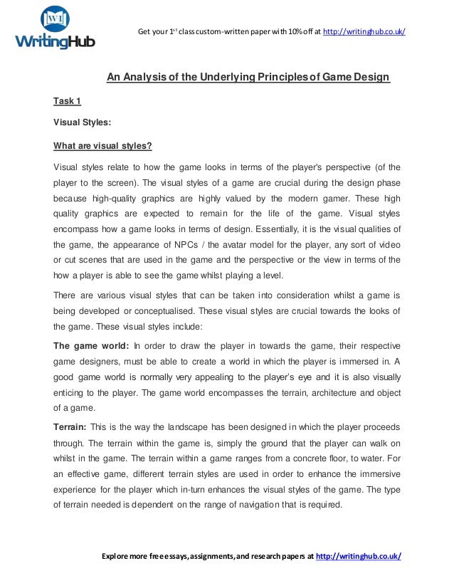 video game design research paper