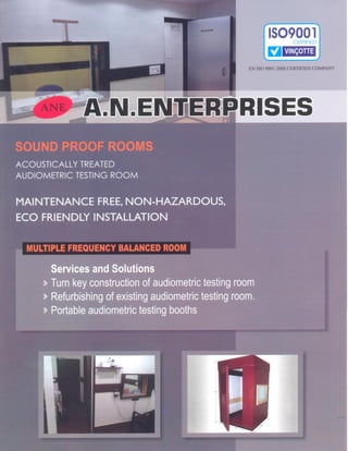 A. N. Enterprises, Kolhapur, Audiometric Testing Rooms