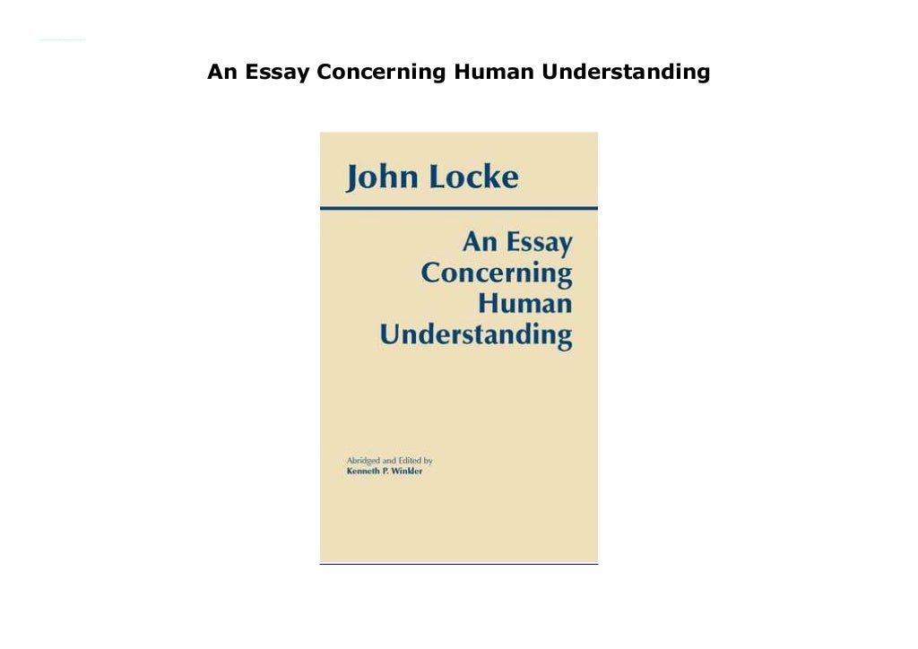 new essay on human understanding