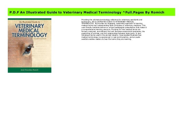 Veterinary medical terminology book free