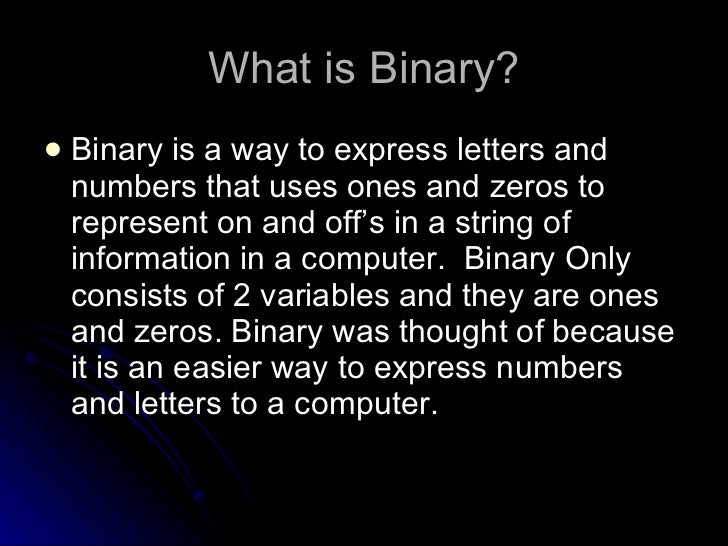 An Introduction To Binary