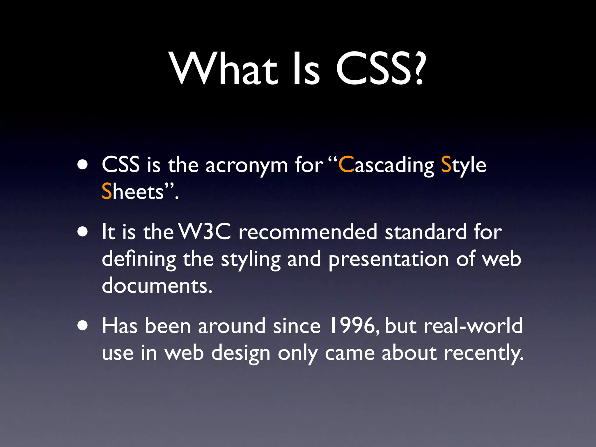 An Introduction to CSS | PPT
