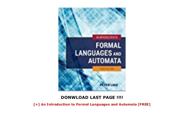 an introduction to formal languages and automata