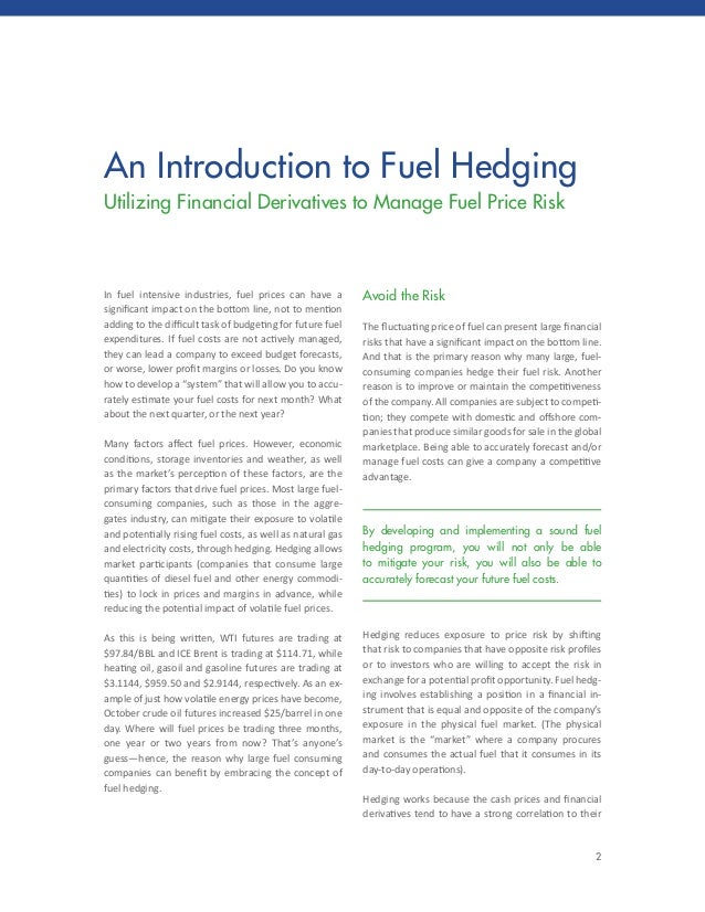 An Introduction to Fuel Hedging