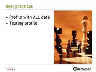 Best practices Profile with ALL data Testing profile 