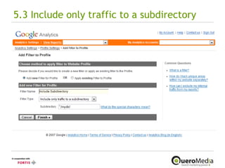 5.3 Include only traffic to a subdirectory  