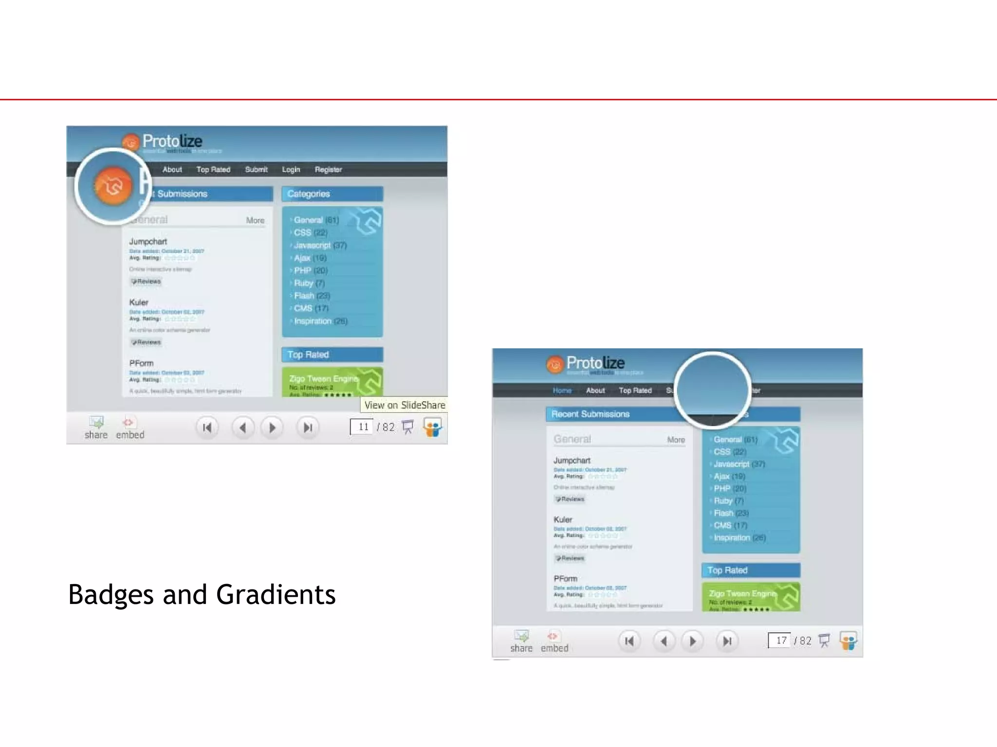 Badges and Gradients 