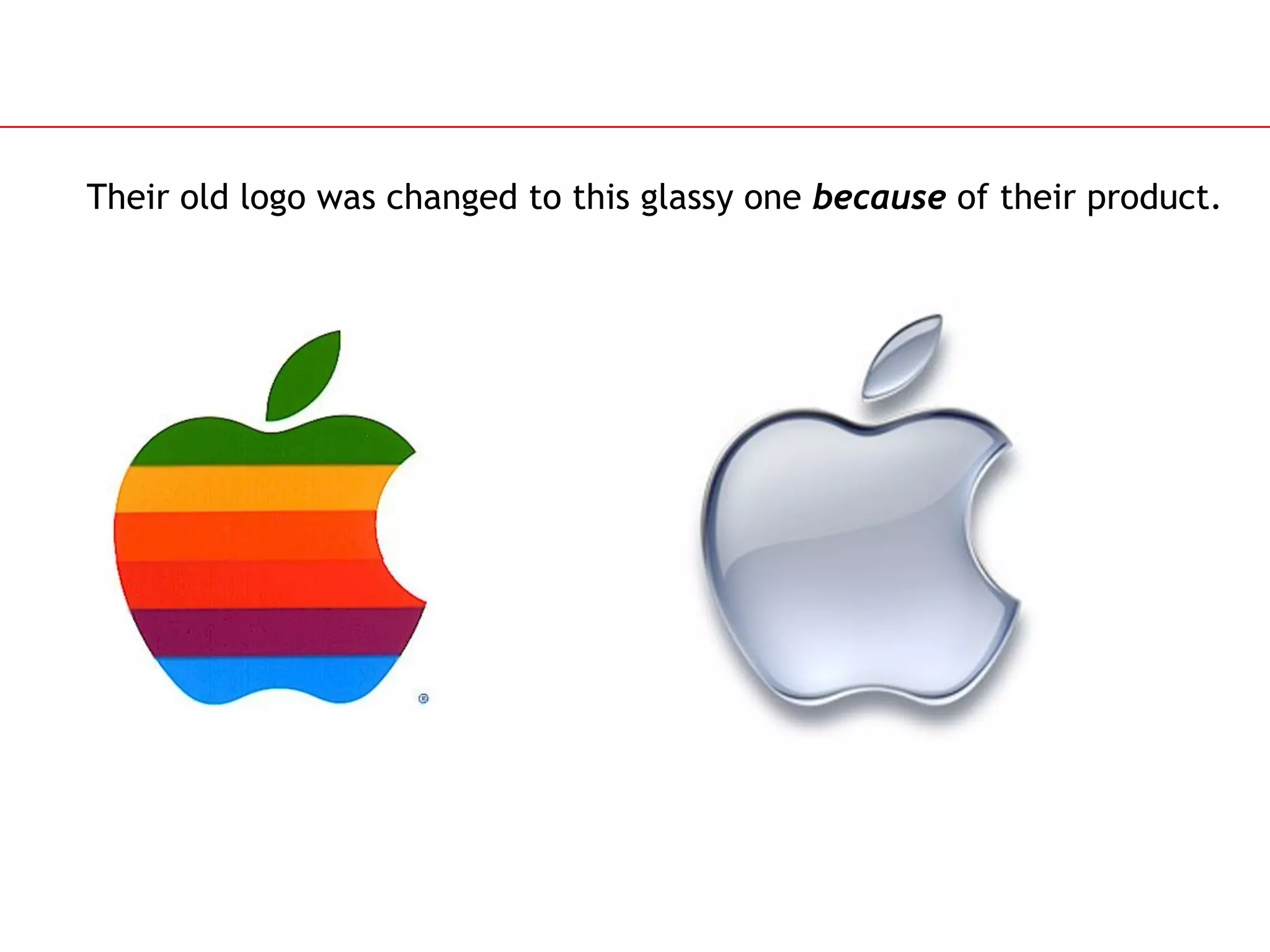 Their old logo was changed to this glassy one  because  of their product. 