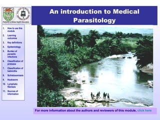 An introduction to Medical Parasitology ,[object Object]