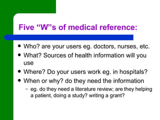 An introduction to medical reference | PPT