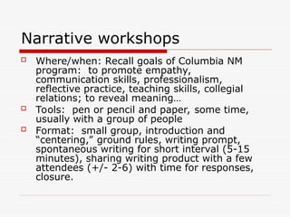 Programme Narratives An-Introduction-to-Narrative-Medicine-10-14.ppt