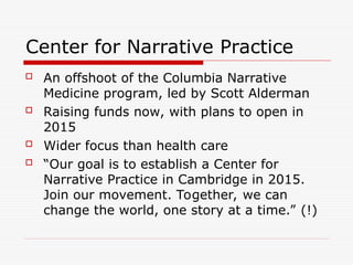 Programme Narratives An-Introduction-to-Narrative-Medicine-10-14.ppt