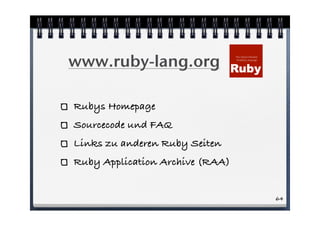 An Introduction to Ruby