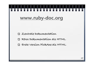 An Introduction to Ruby