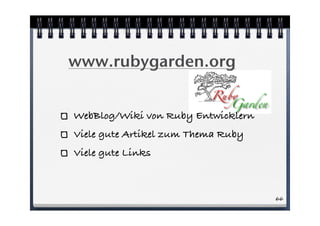 An Introduction to Ruby