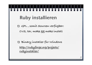 An Introduction to Ruby