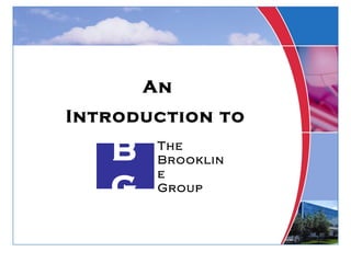 An Introduction to   BG The Brookline Group 