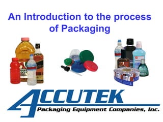 An Introduction to the process
of Packaging
 