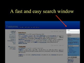 A fast and easy search window 