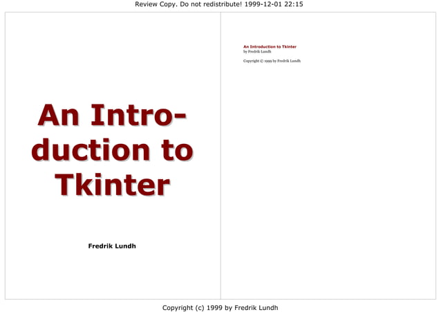 An introduction-to-tkinter | PDF | Desktop Publishing | Computer ...