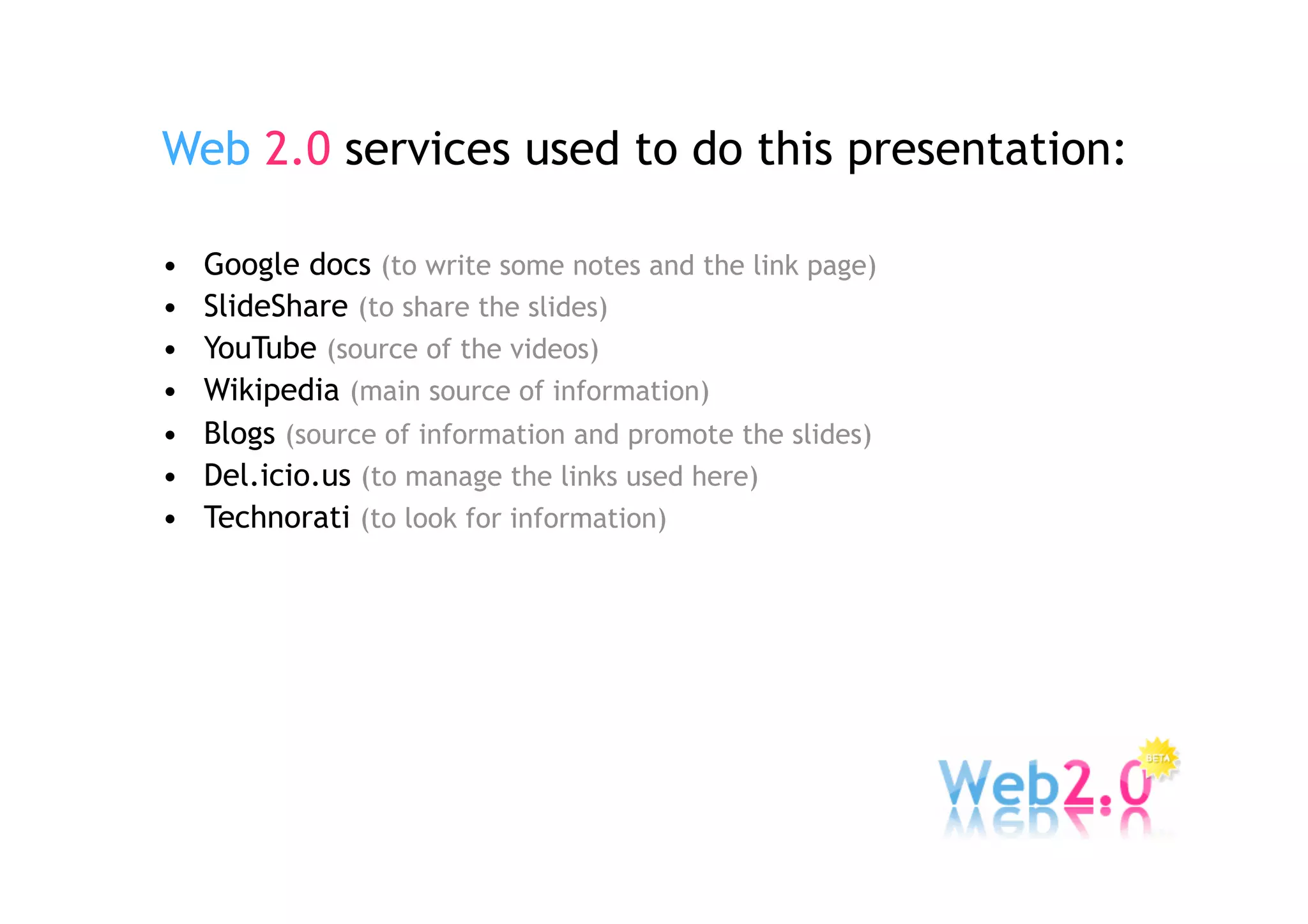 An introduction to Web 2.0: The User Role