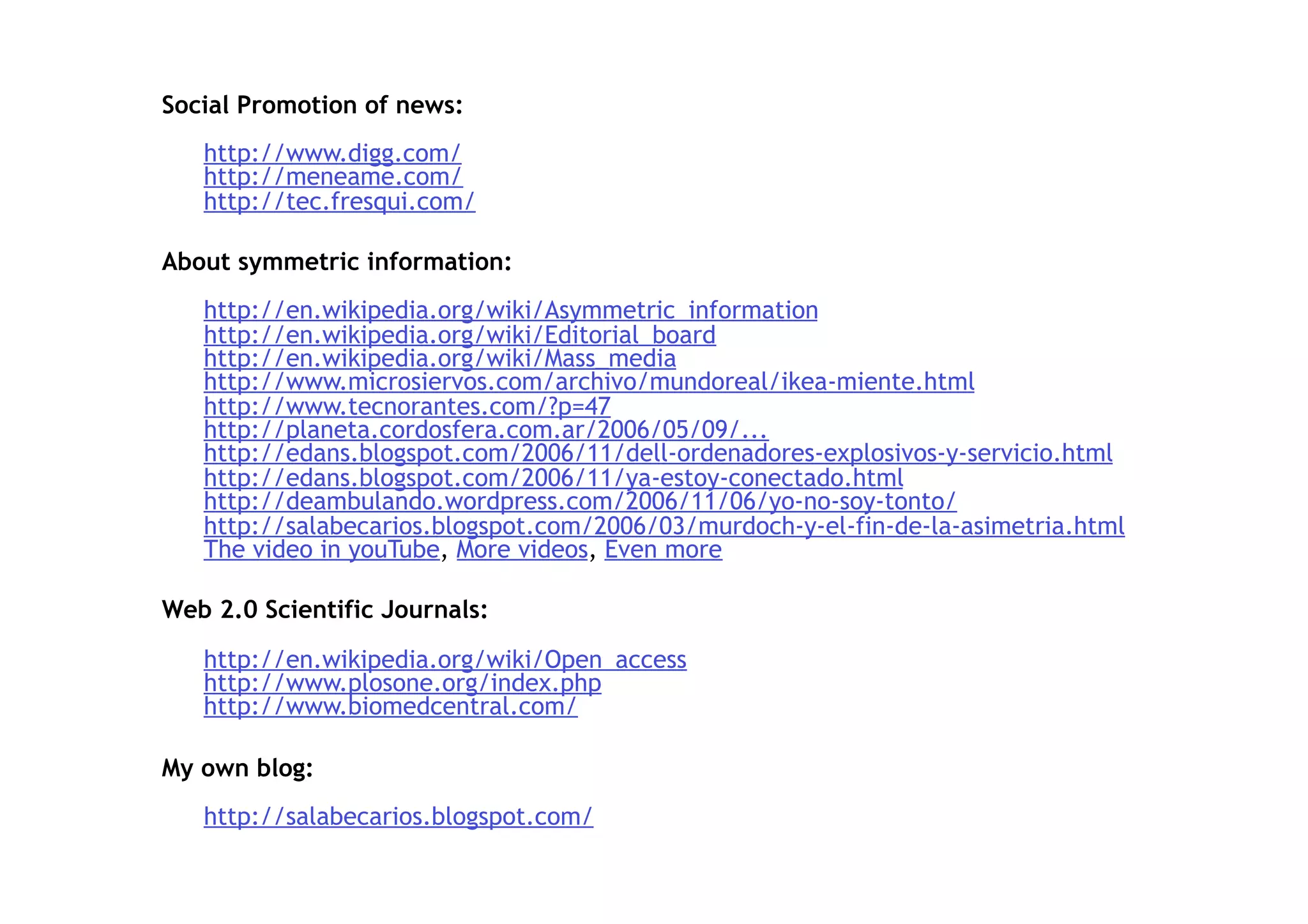 An introduction to Web 2.0: The User Role