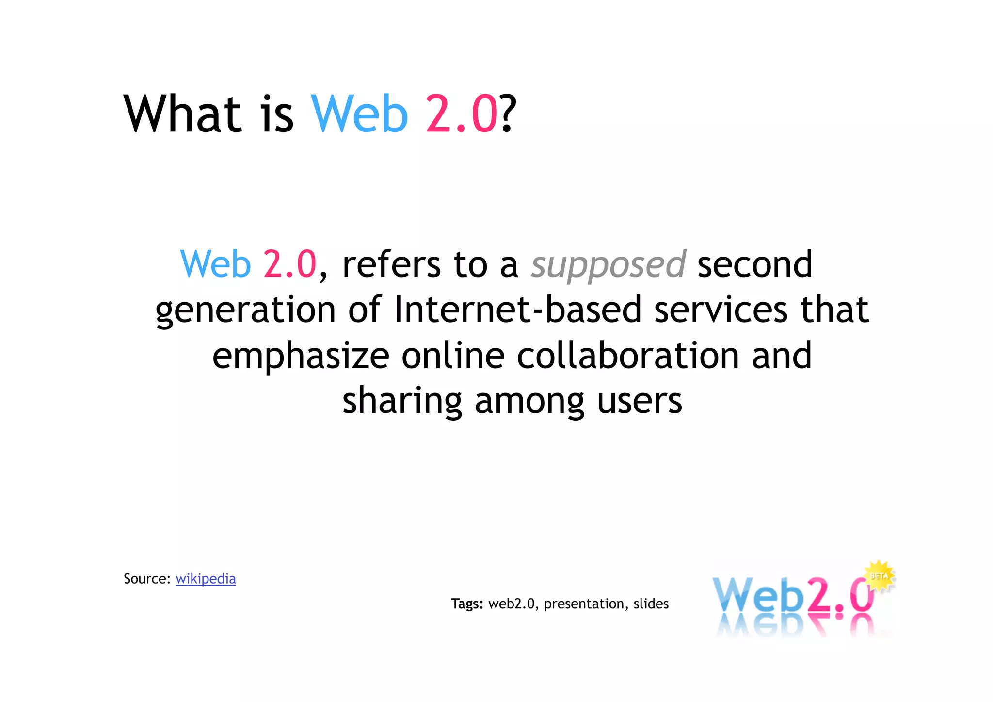 An introduction to Web 2.0: The User Role
