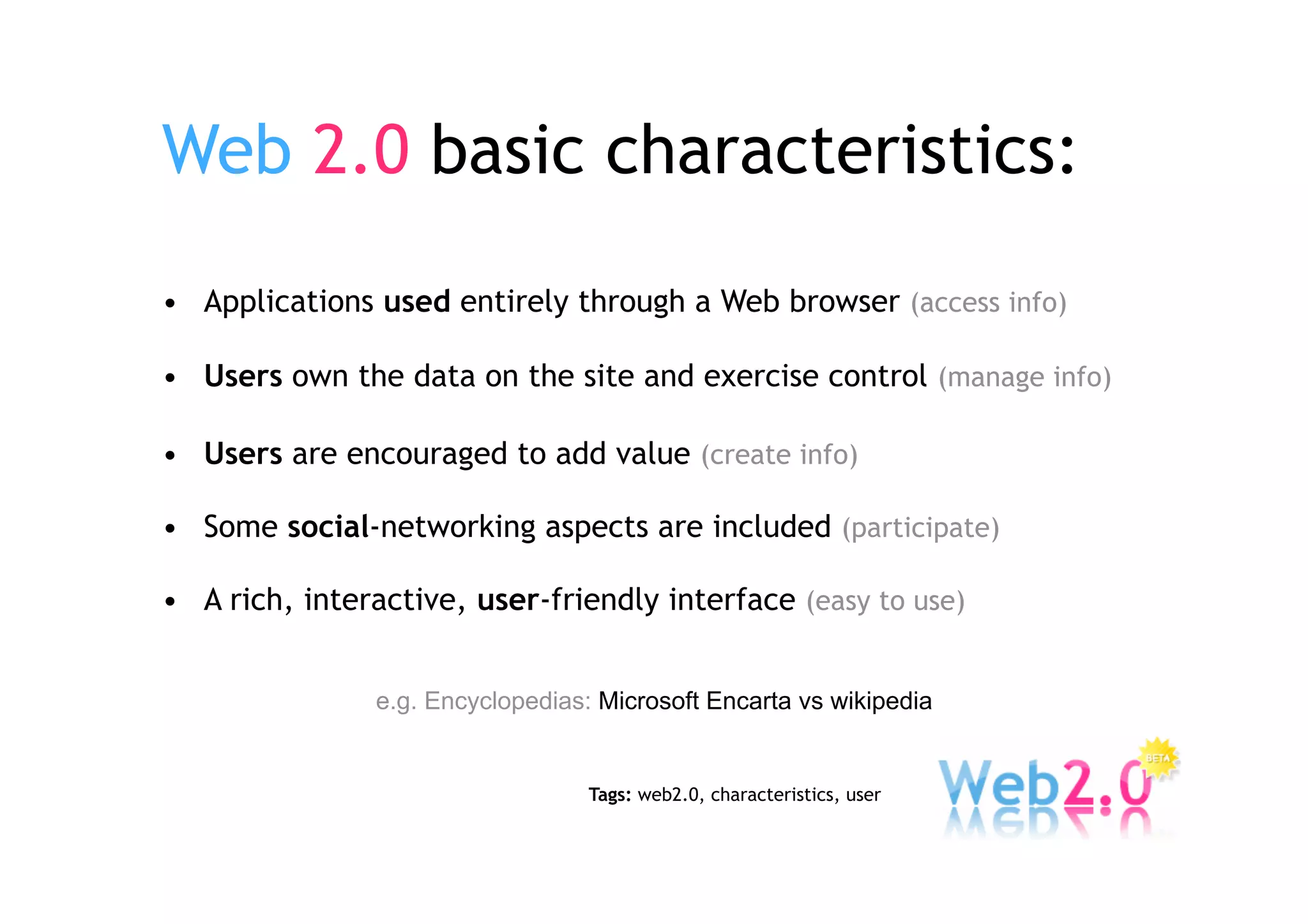 An introduction to Web 2.0: The User Role
