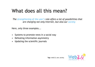 An introduction to Web 2.0: The User Role