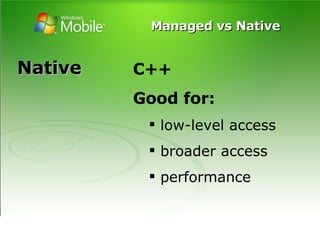 An introduction to Windows Mobile development | PPT