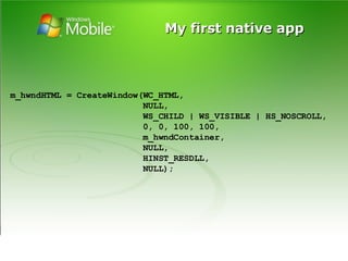 An introduction to Windows Mobile development | PPT