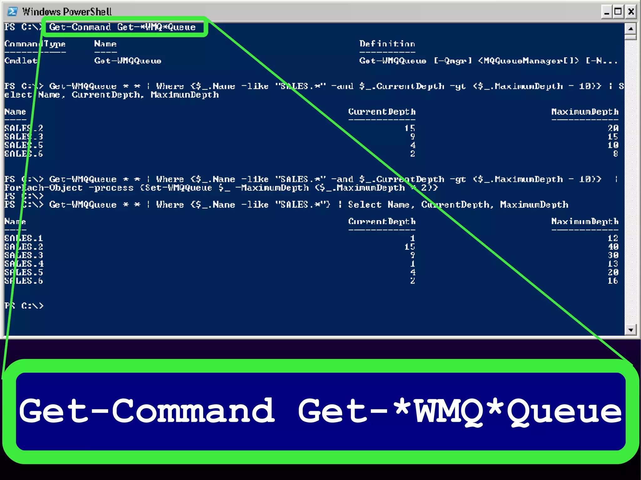 Get-Command Get-*WMQ*Queue 