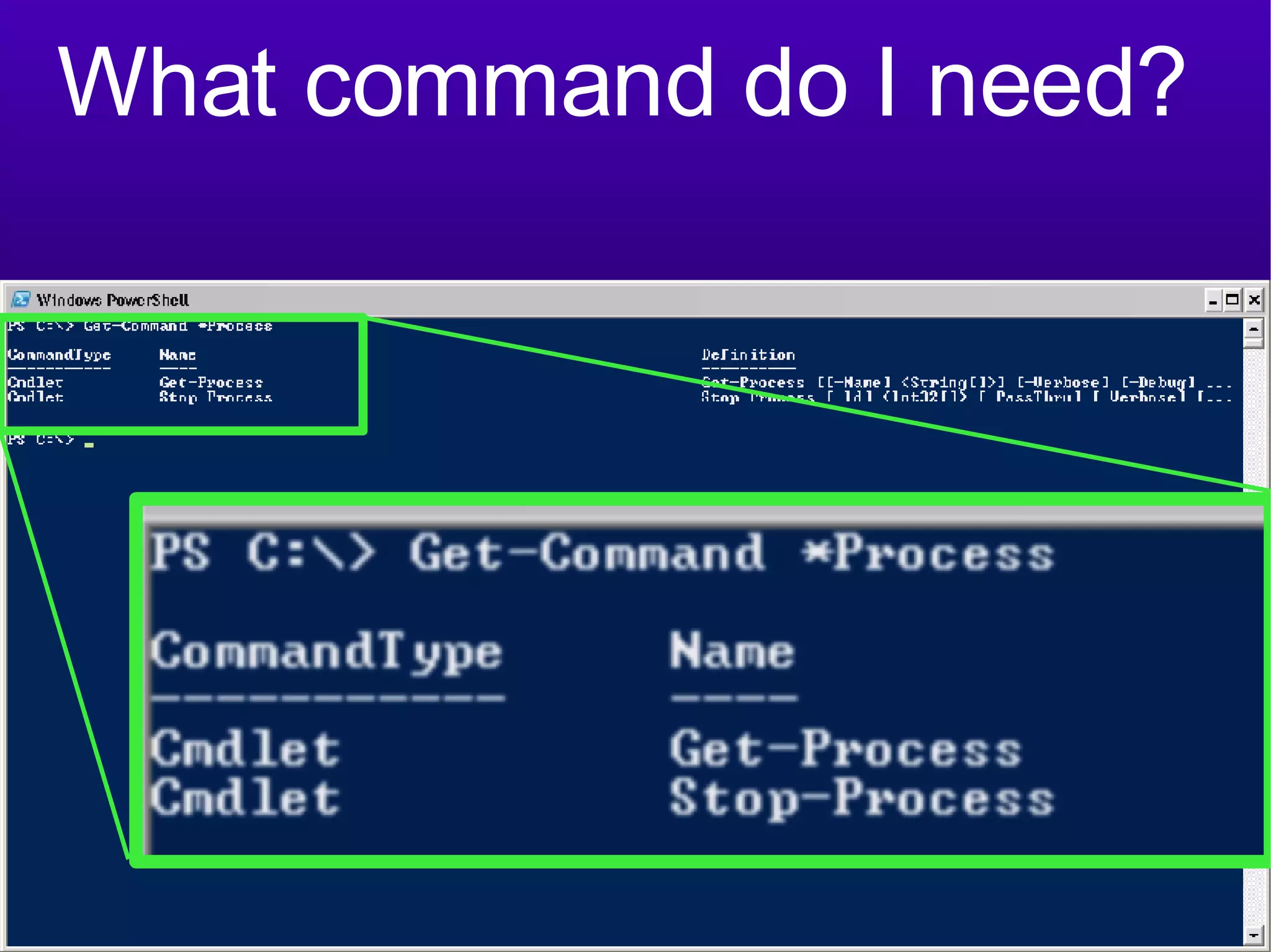 What command do I need? 