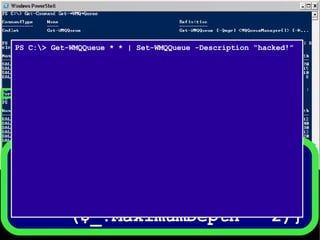 ForEach-Object -process  {Set-WMQQueue $_  -MaximumDepth  ($_.MaximumDepth * 2)} 