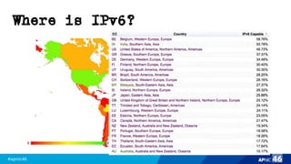 #apnic46 46
Where is IPv6?
 