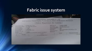 Fabric issue system
 