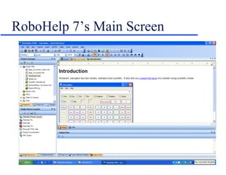 RoboHelp 7’s Main Screen 