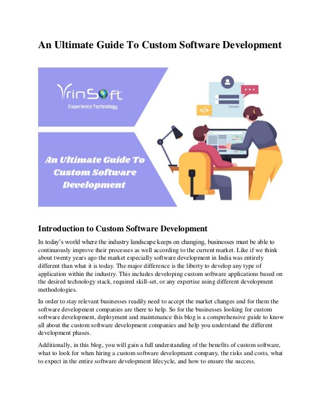 An Ultimate Guide To Custom Software Development | PDF