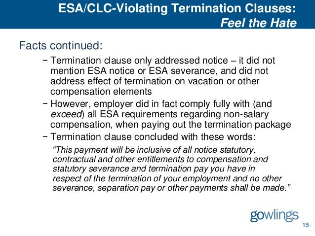 an update on employment contract basics we told you so severance letter