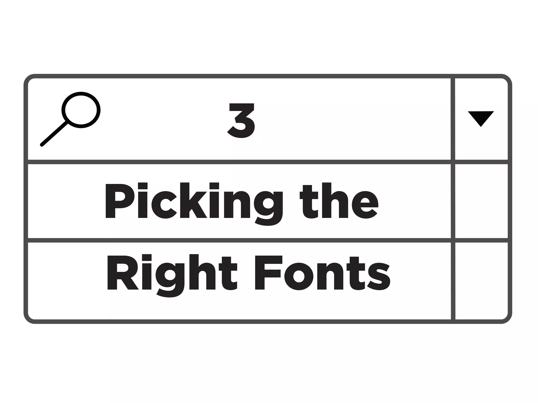 3
Right Fonts
Picking the
 