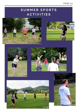 P A G E 1 3
S U M M E R S P O R T S
A C T I V I T I E S
 