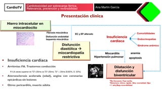 Cardiotoxicidad por sobrecarga férrica.
Relevancia, prevención y reversibilidad Ana Martín García
§  Insuficiencia cardiac...