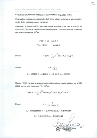Propuesta de ~aja marginal de la quebrada Canchero, distrito de Cerro colocado
Cálculo de la función de distribución acumu...